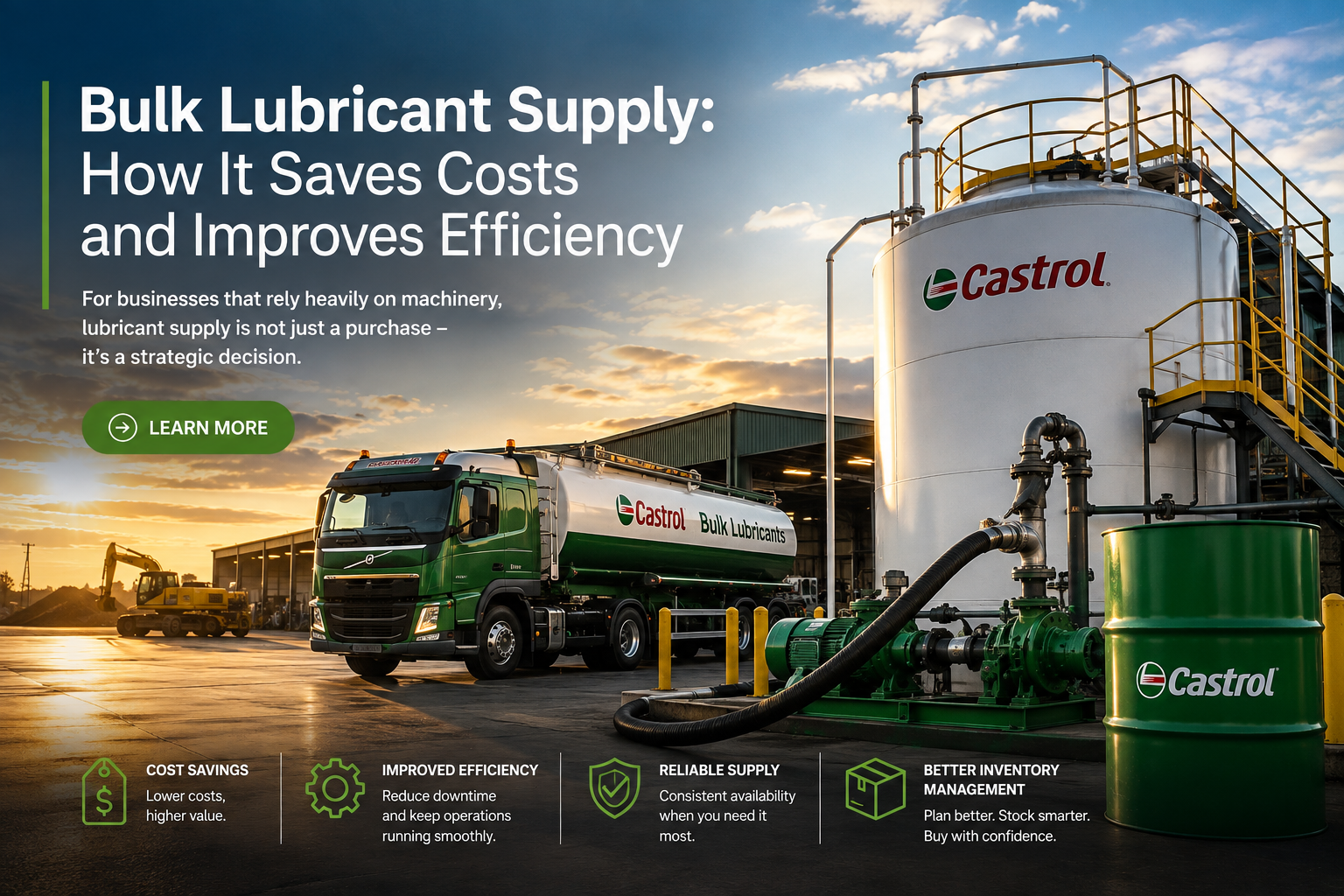 Bulk lubricant drums and industrial storage containers