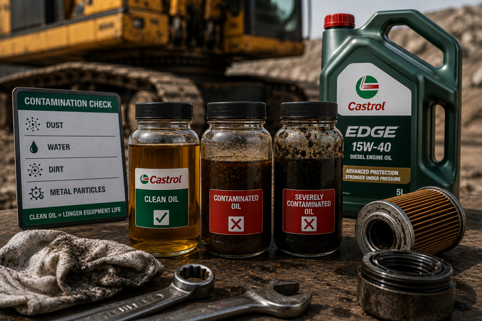 Dust and contamination near a lubrication system