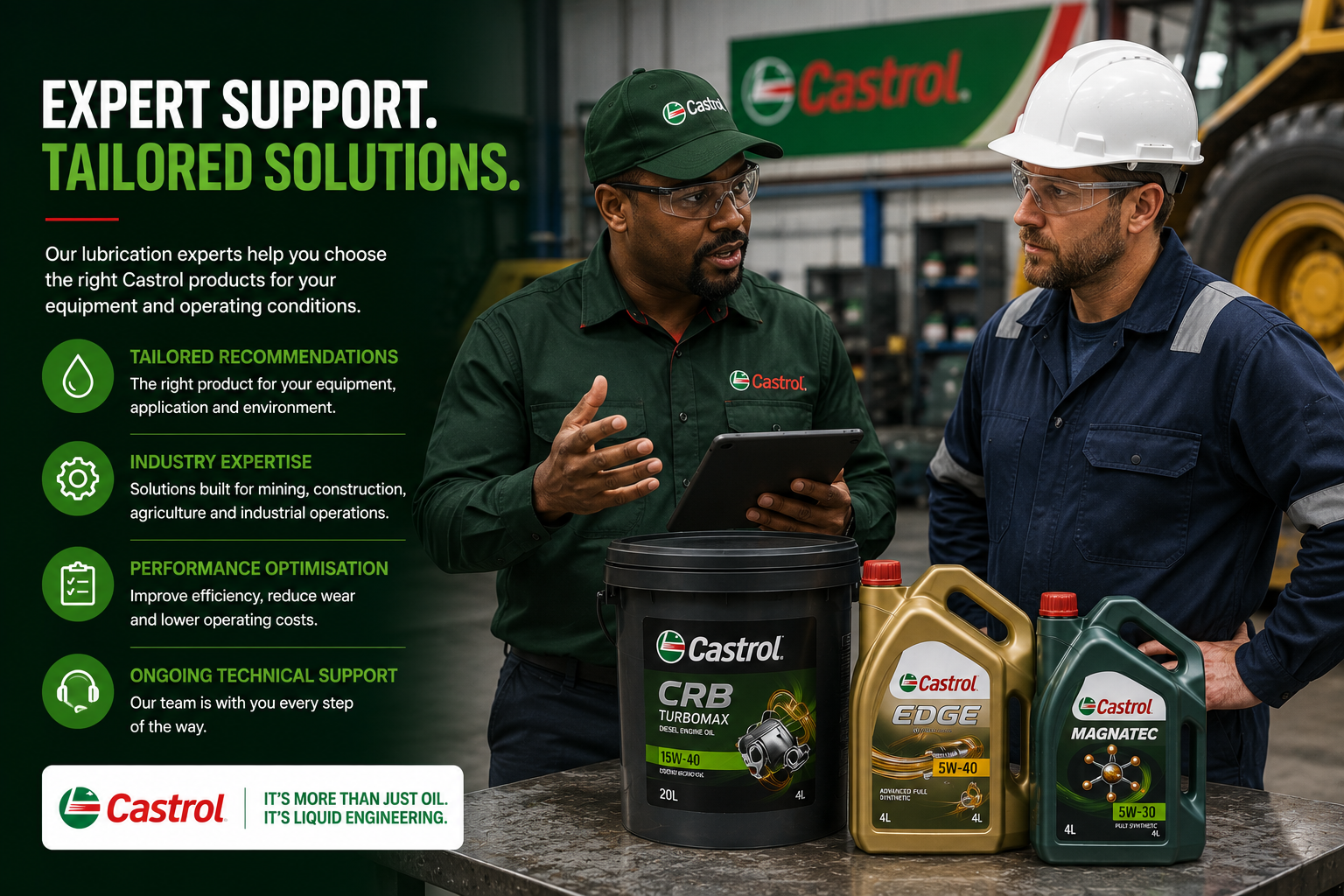 Lubricant specialist providing technical advice
