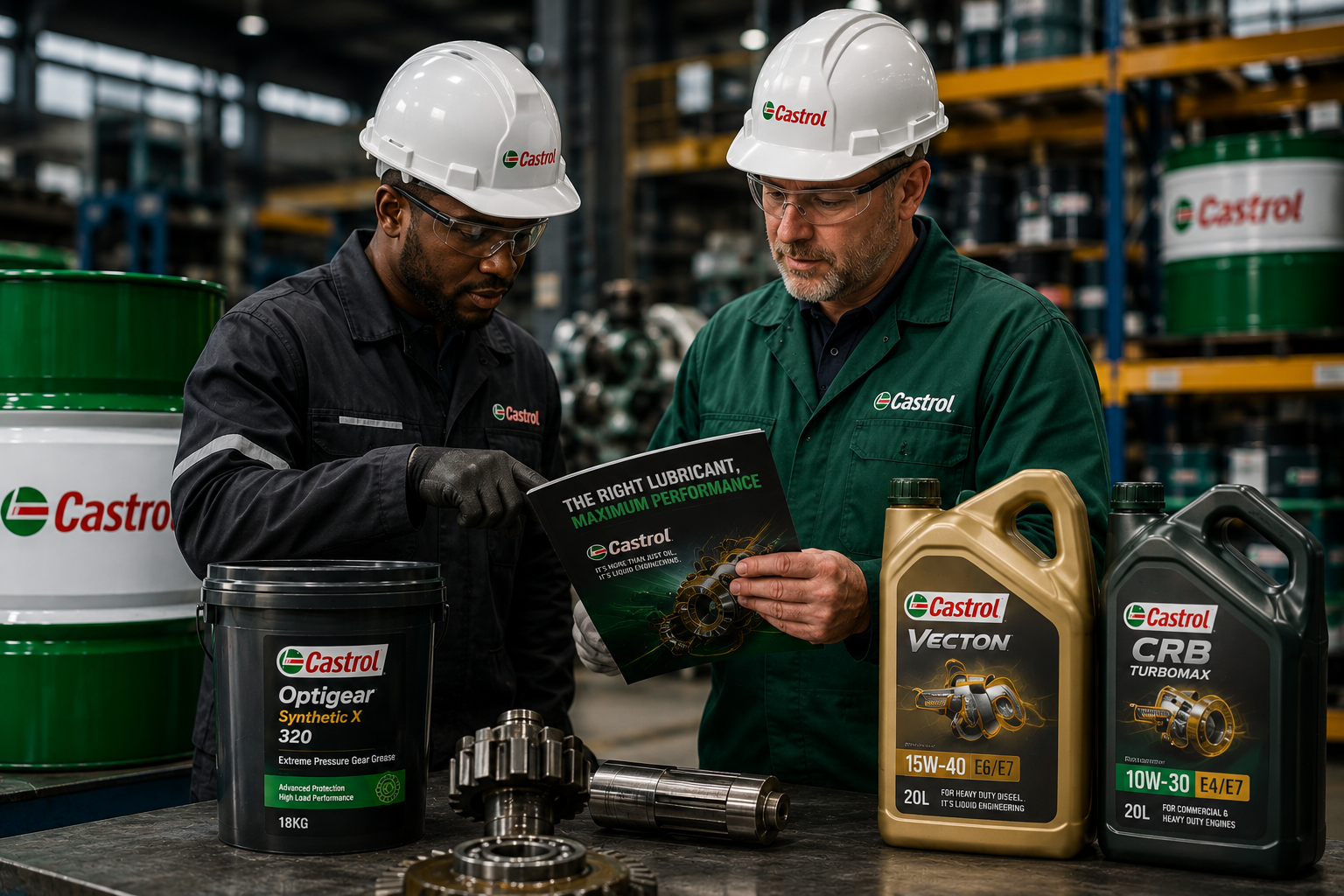 Lubricant specialists reviewing product selection