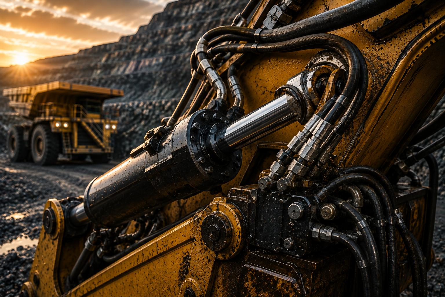 Mining hydraulic systems and compressors