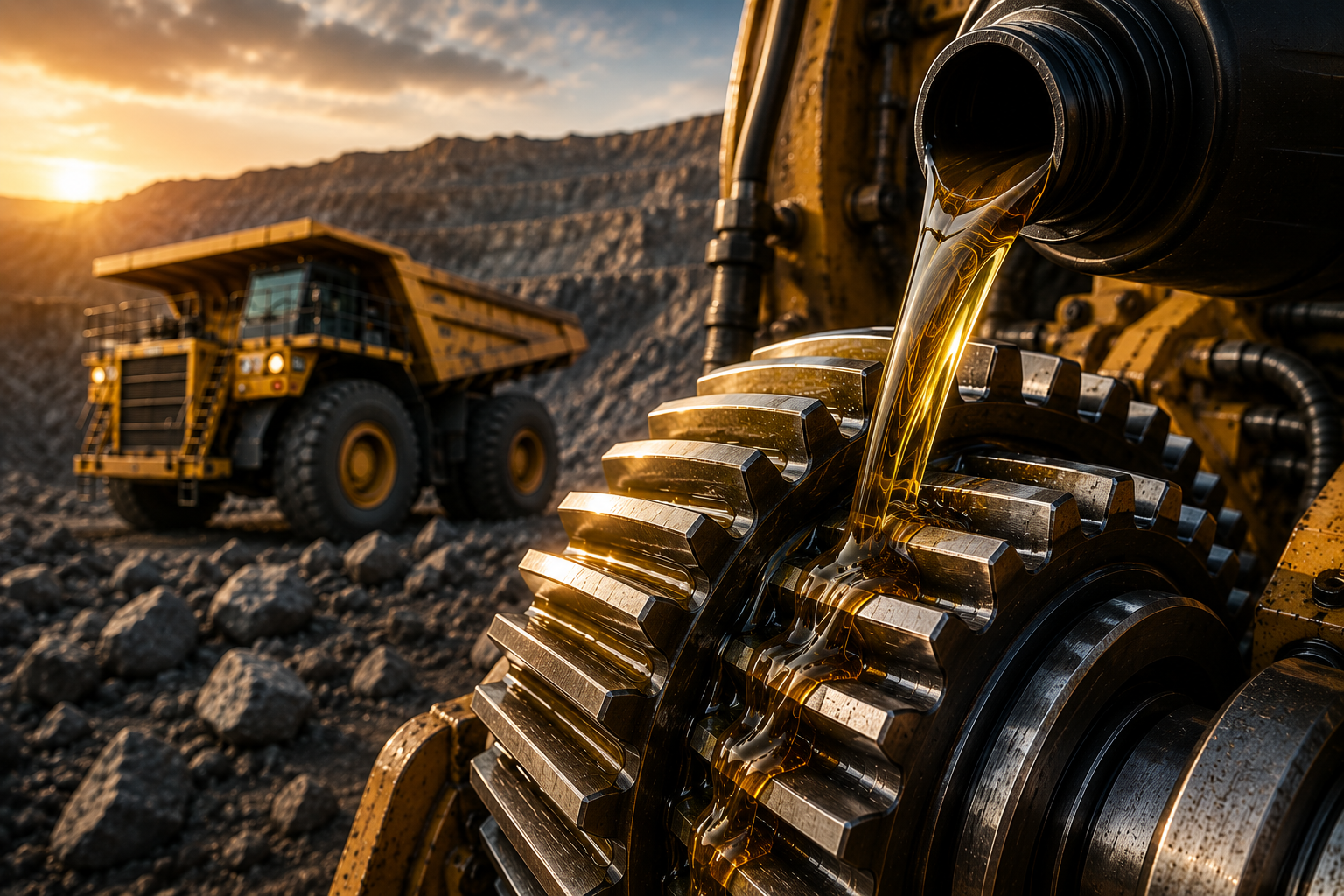 Mining equipment components protected by premium lubrication
